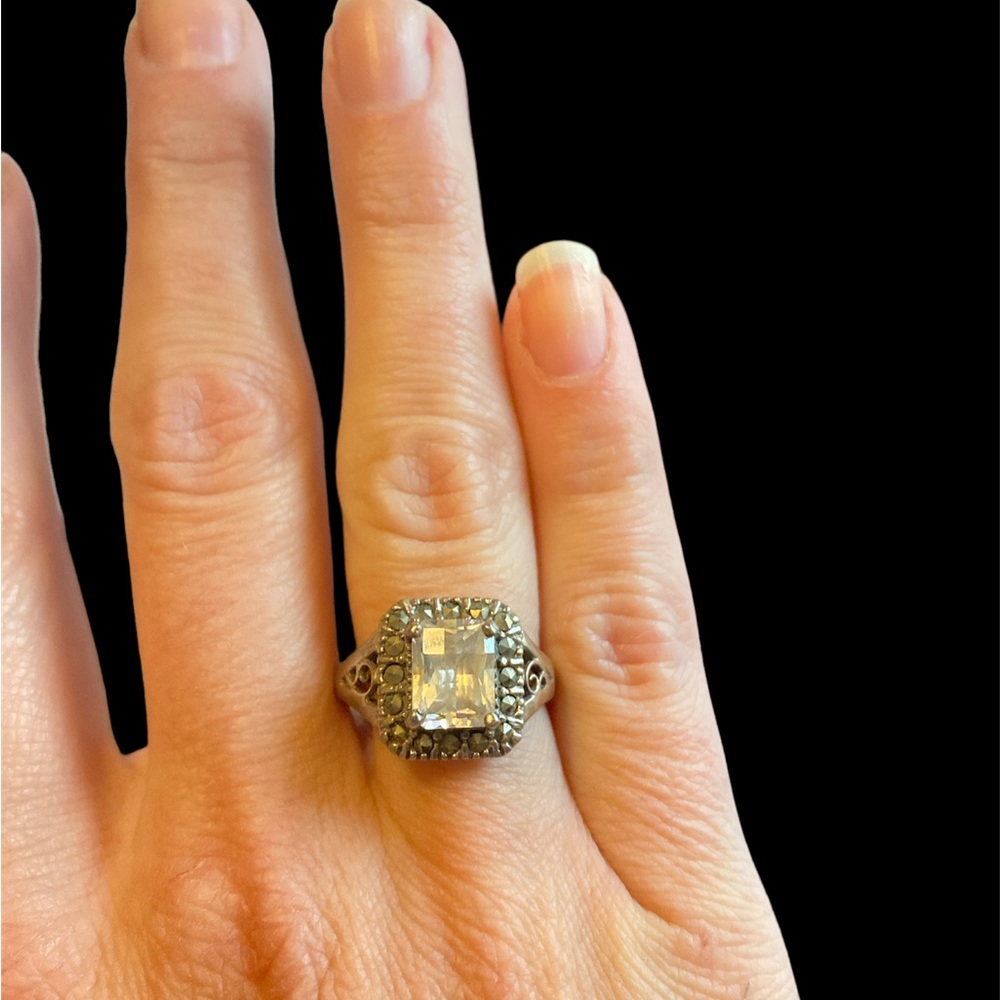 Sterling silver squared ring